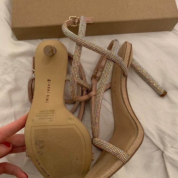 Gianni Bini Juniaa Suede Rhinestone Detail Strappy Dress Sandals - Picture 3 of 5